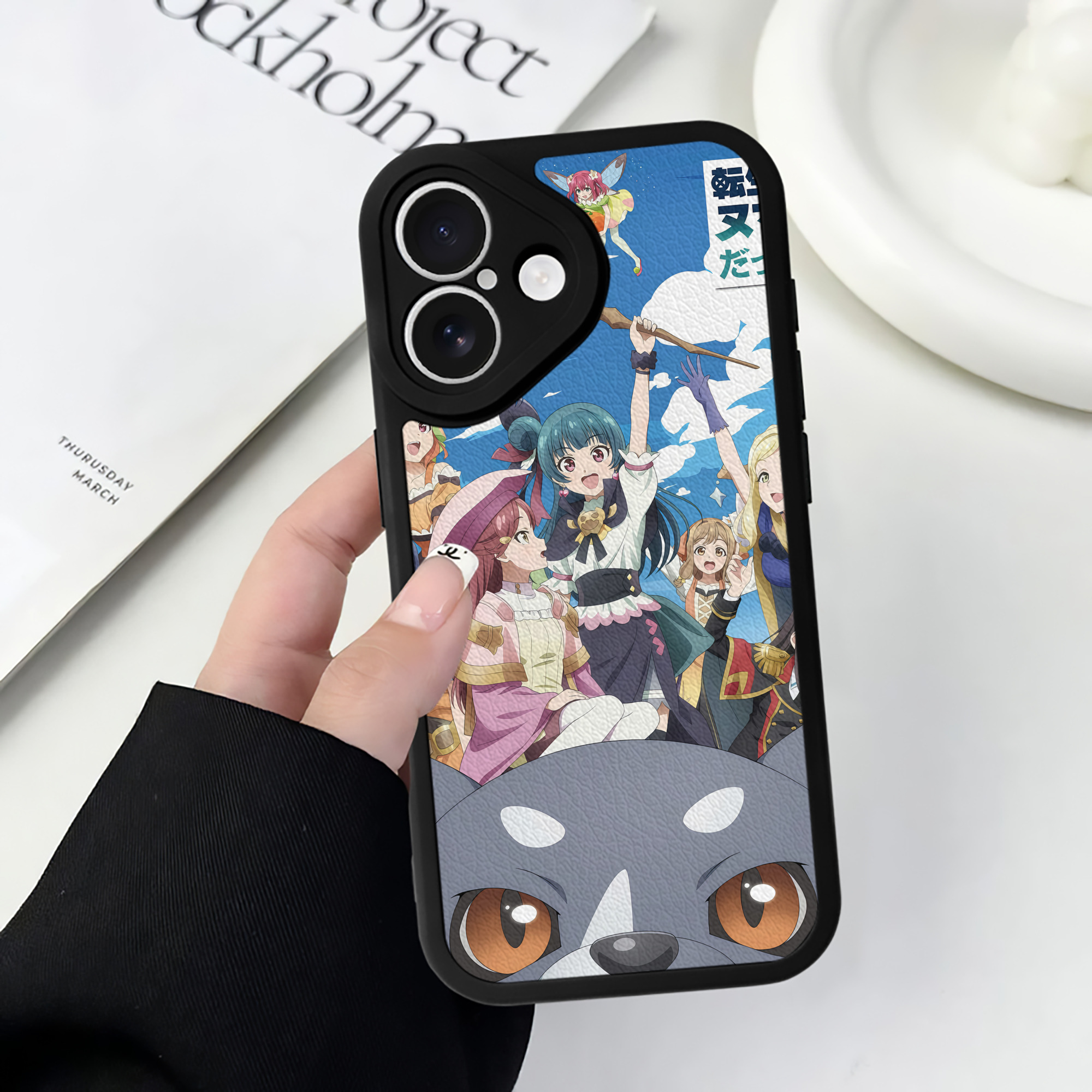 （画像用） 転スラ Regarding Reincarnated to Slime 【iPhone 16シリーズ対応】シリコンスマホケース（レザー調） 材質：シリコン